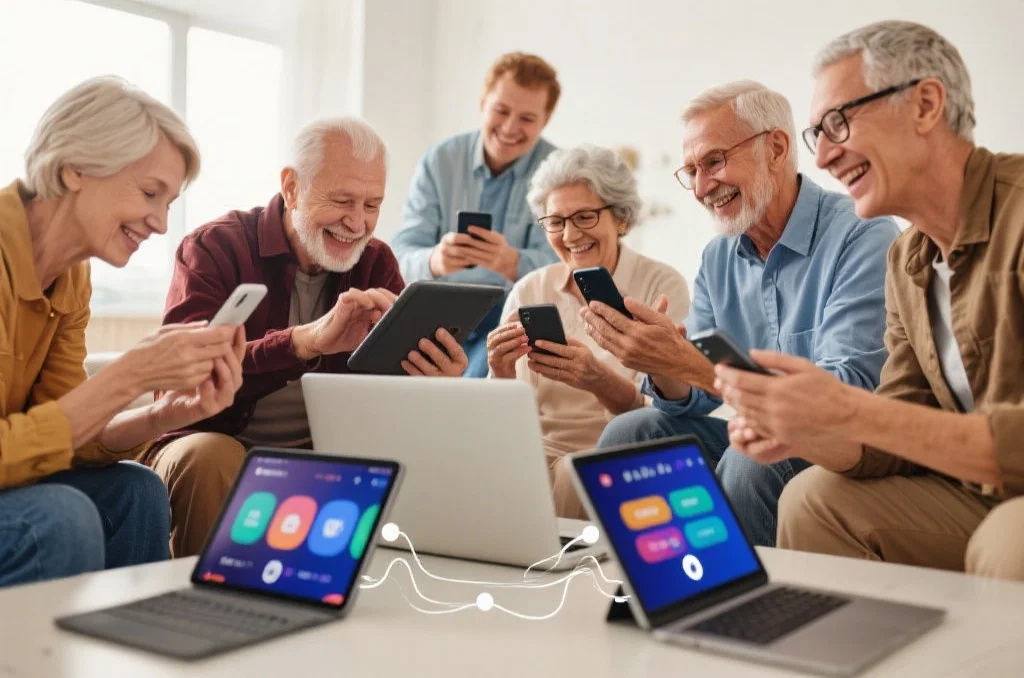 人们在不同设备上享受跨平台娱乐